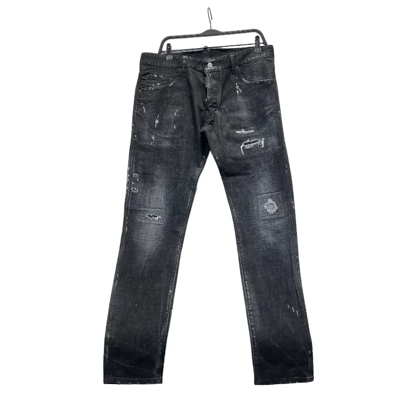 DSQUARED2/Skinny Pants/52/Denim/BLK/PATCH WORK