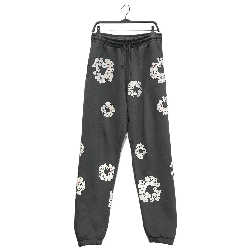 DENIM TEARS/Pants/M/Cotton/GRY/All Over Print/RHINESTONE SWEATPANTS