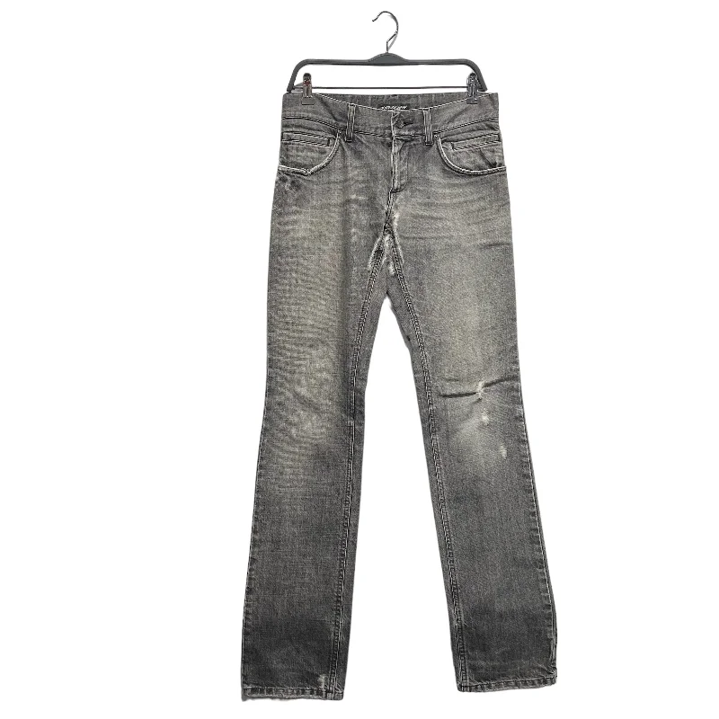 DOLCE&GABBANA/Straight Pants/39/Denim/GRY/DISTRESSED JEANS