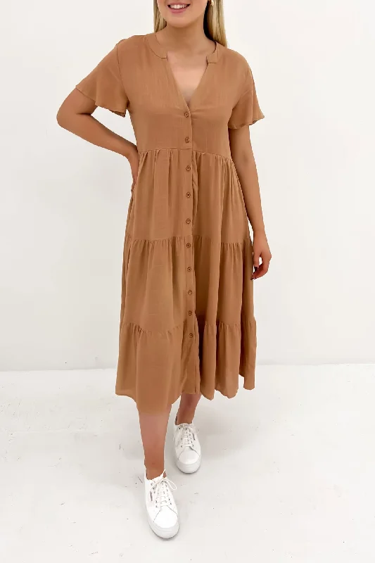 Alorah Midi Dress Coffee