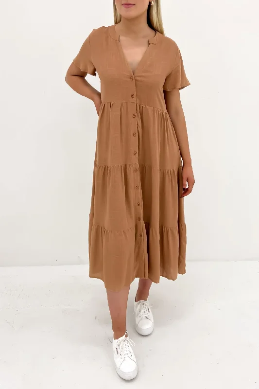 Alorah Midi Dress Coffee