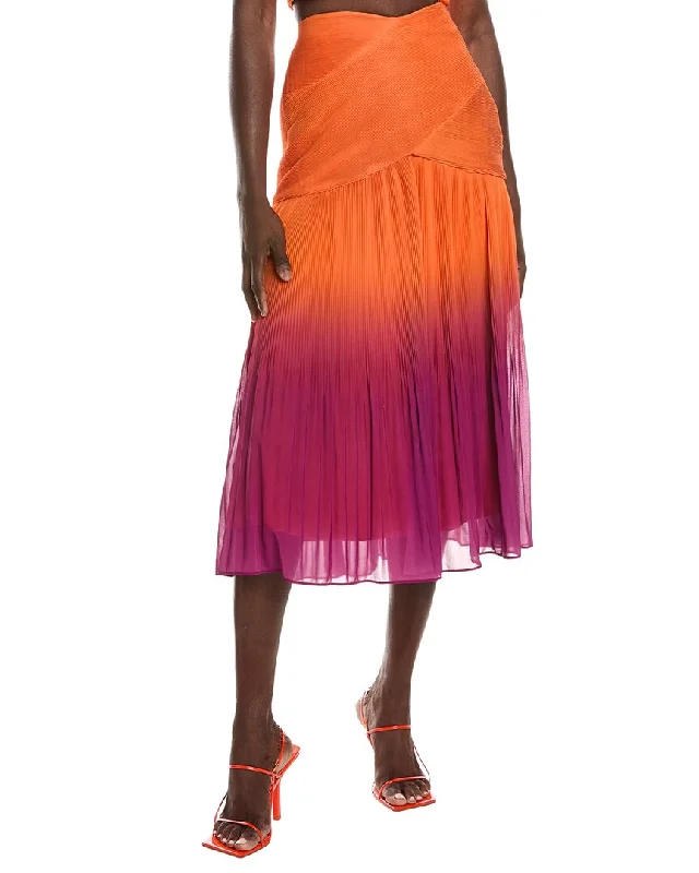 AMUR Louise Pleated Maxi Skirt