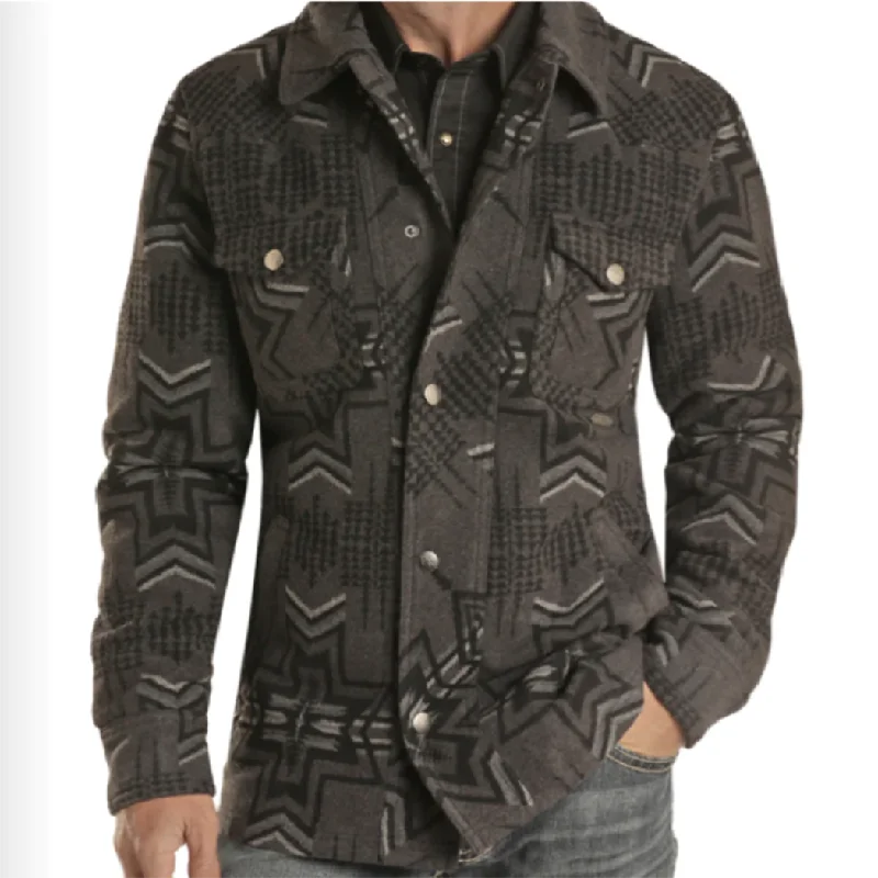 Powder River Charcoal Aztec Wool Coat