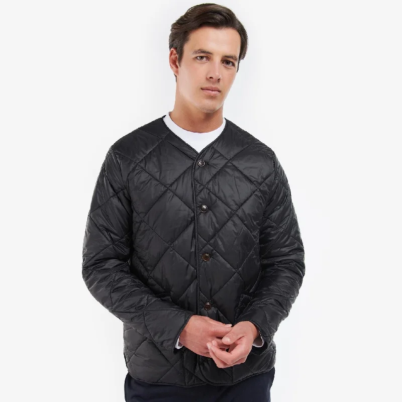 Liddesdale Cardigan Quilted Jacket (Black)