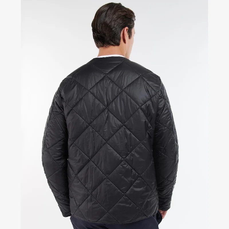 Liddesdale Cardigan Quilted Jacket (Black)