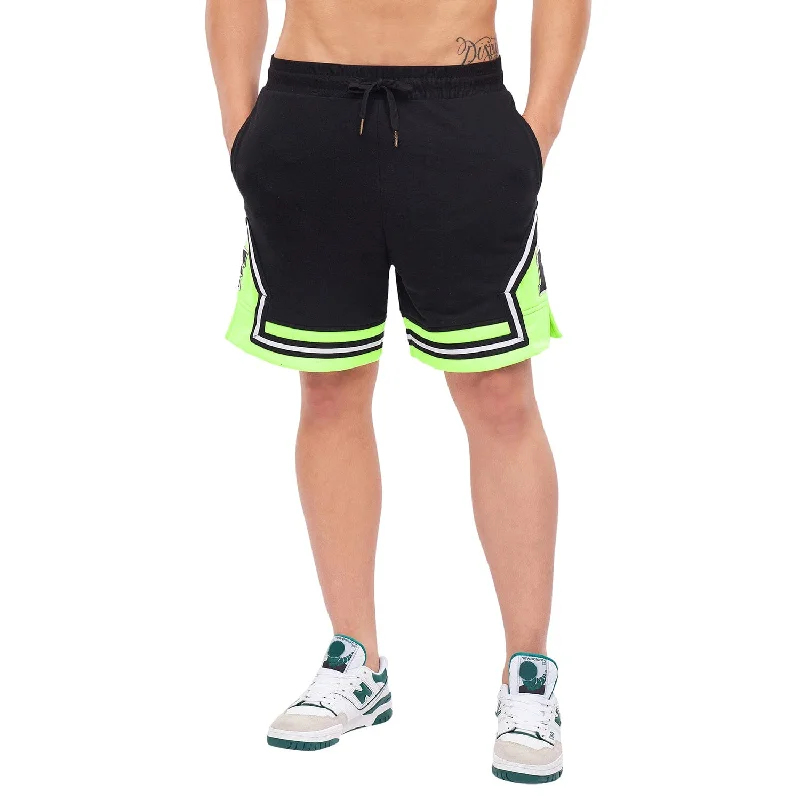 Black And Neon Basketball Shorts