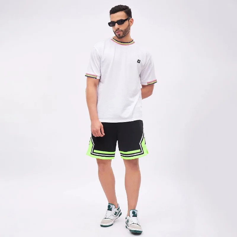 Black And Neon Basketball Shorts