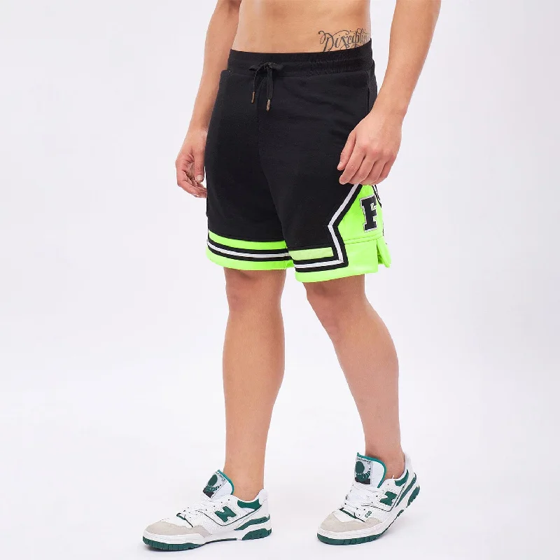 Black And Neon Basketball Shorts