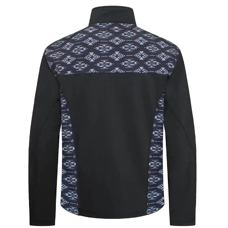 Avalon Men's Black & Grey Aztec Softshell Jacket