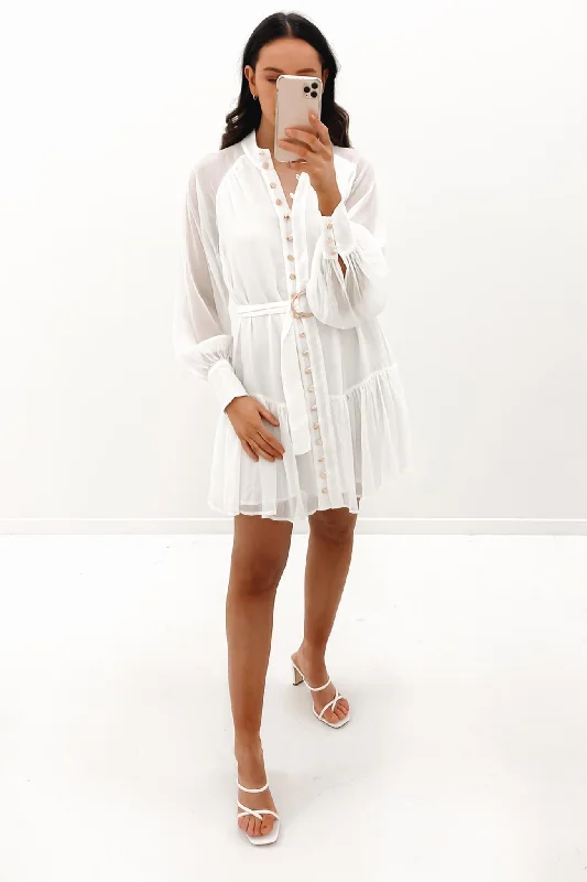 Breeta Mini Dress White