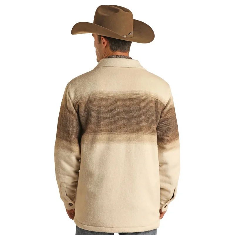 Panhandle Men's Brown Stripe Shacket