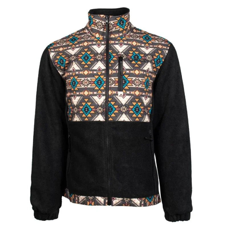 Hooey Men's Brown/Tan Aztec Fleece Jacket