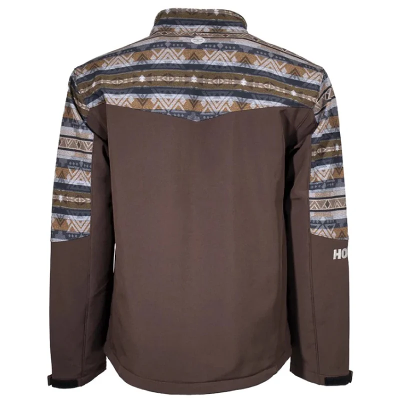 Hooey Men's Brown/Tan Aztec Softshell