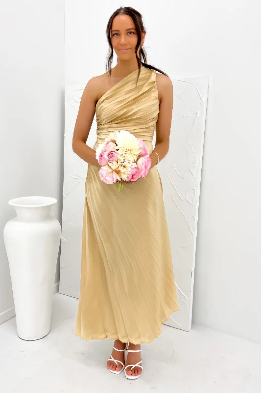 Caralee Midi Dress Gold