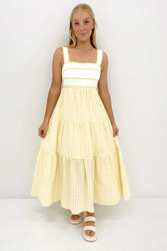 Carter Midi Dress Lemon