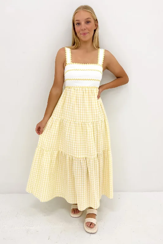 Carter Midi Dress Lemon