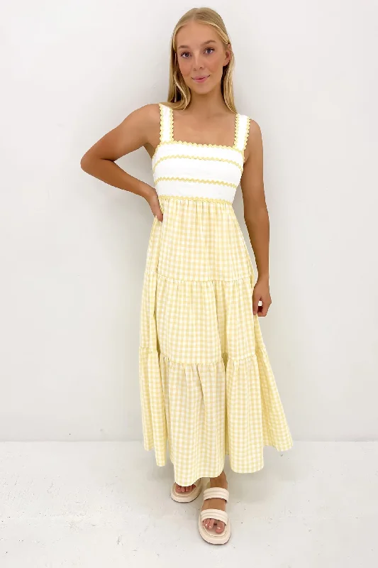 Carter Midi Dress Lemon