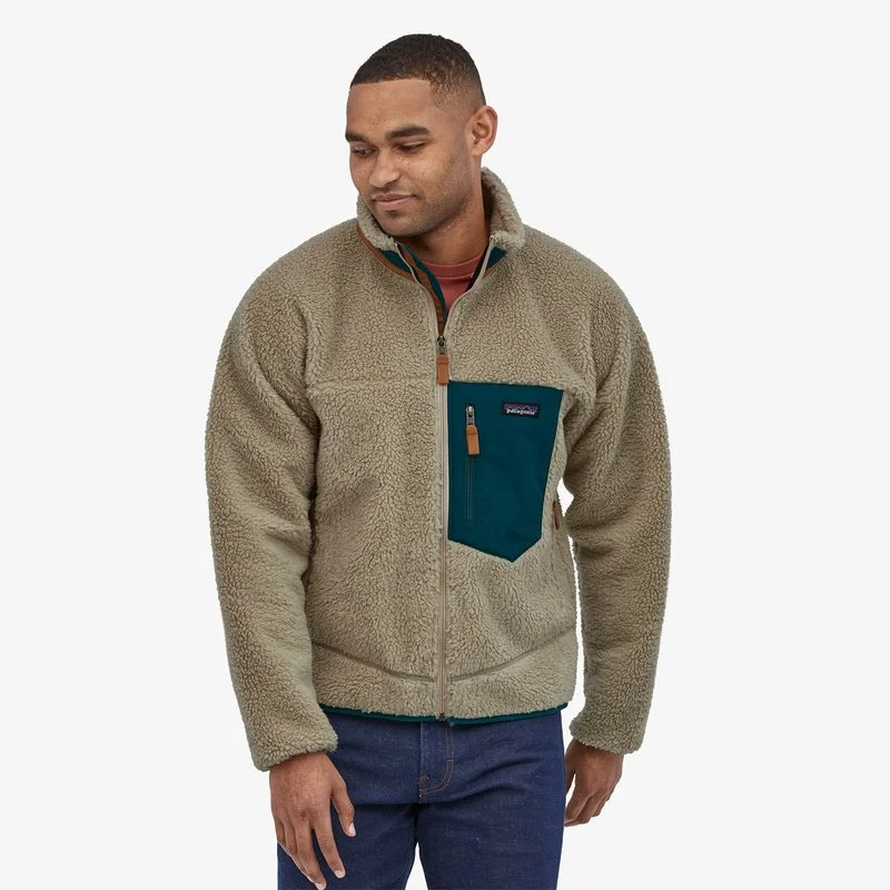 Classic Retro-X Fleece Jacket (Pelican + Dark Borealis Green)