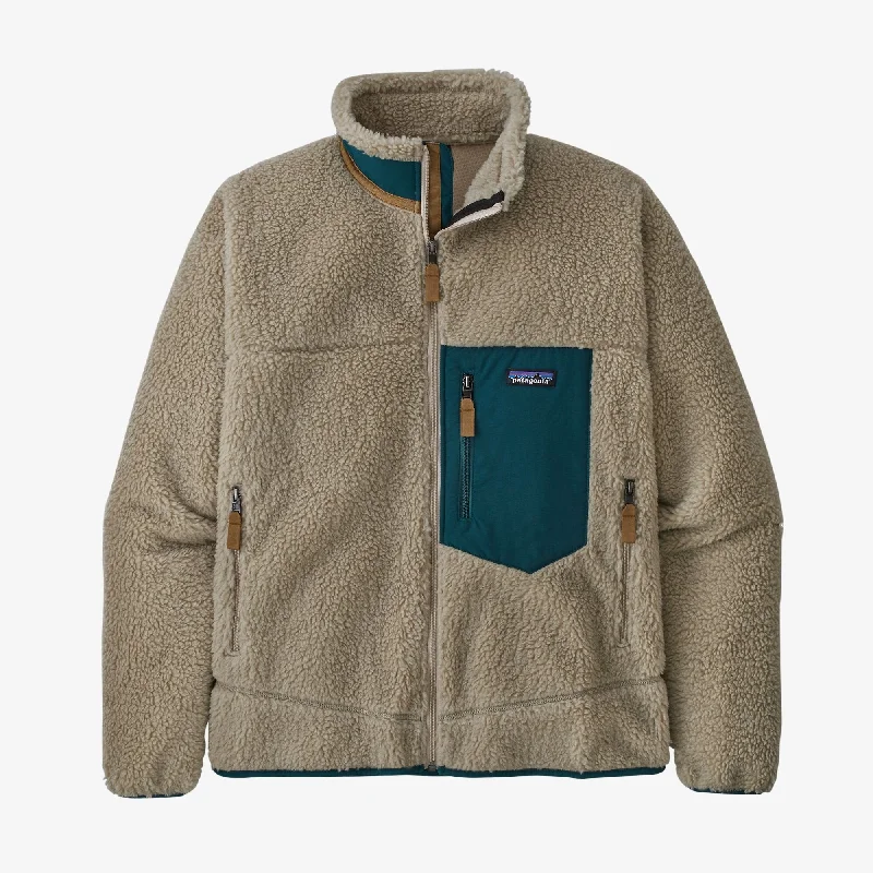 Classic Retro-X Fleece Jacket (Pelican + Dark Borealis Green)