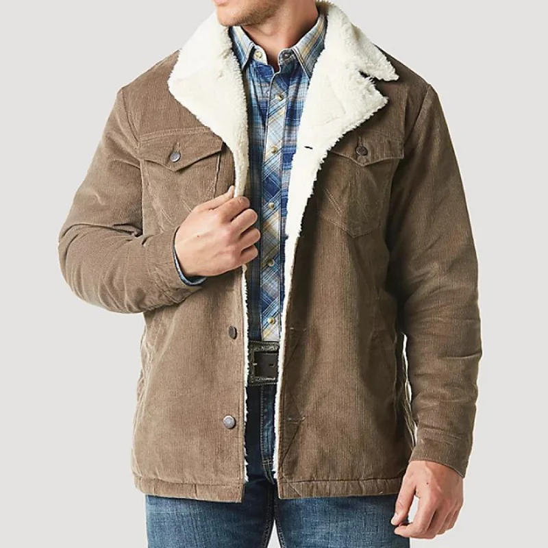 Wrangler Men's Corduroy Sherpa Jacket