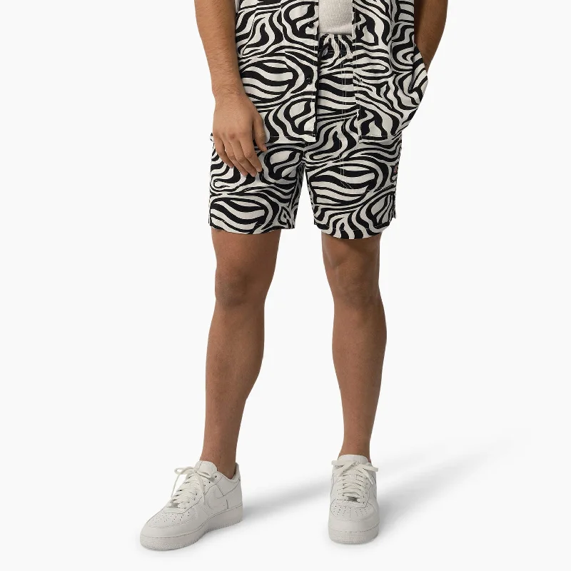 Dickies Zebra Print Drawstring Shorts, 6""