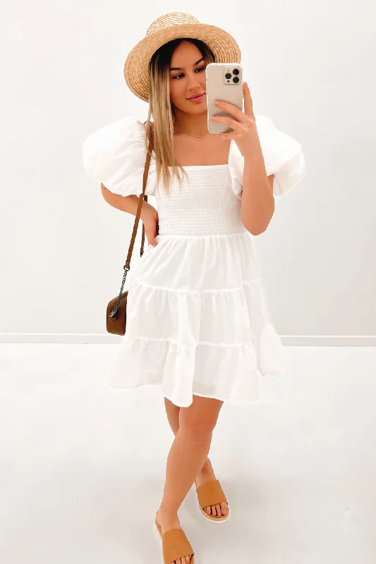 Elisabeth Mini Dress White