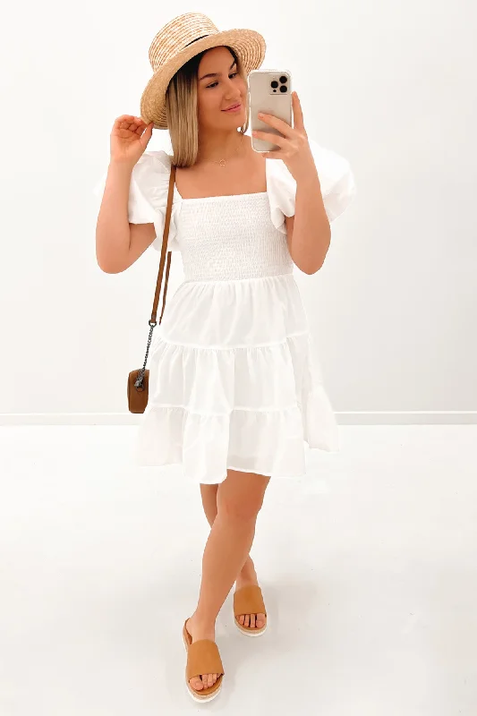 Elisabeth Mini Dress White