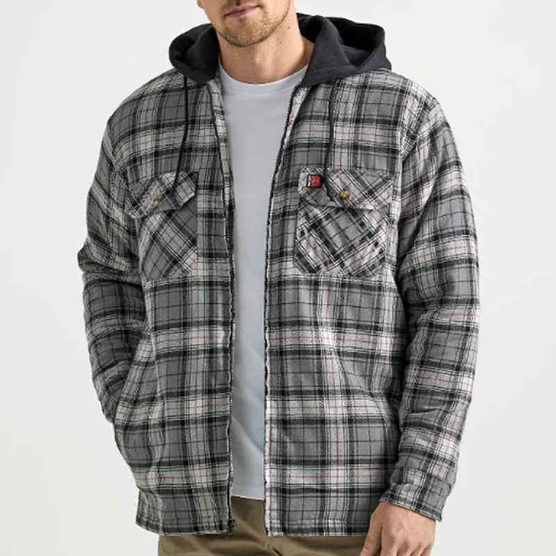 Wrangler Men's Flannel Hooded Jacket