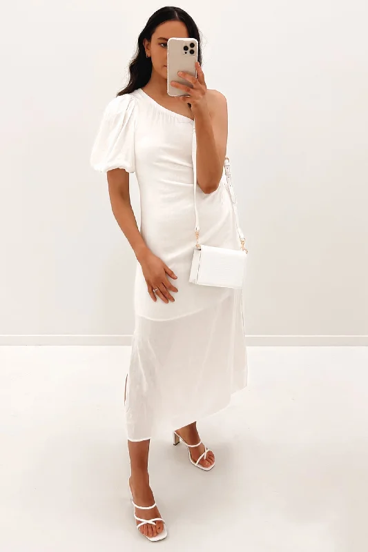 Greta Midi Dress White