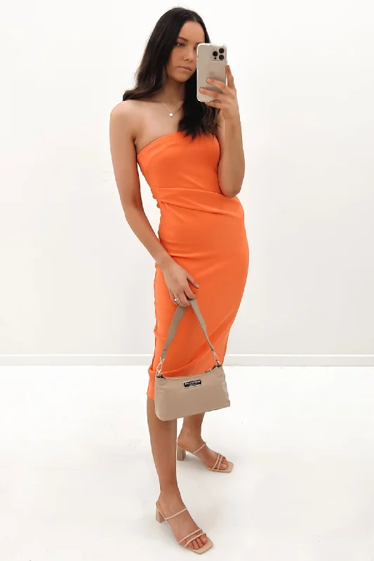 Harlow Midi Dress Orange