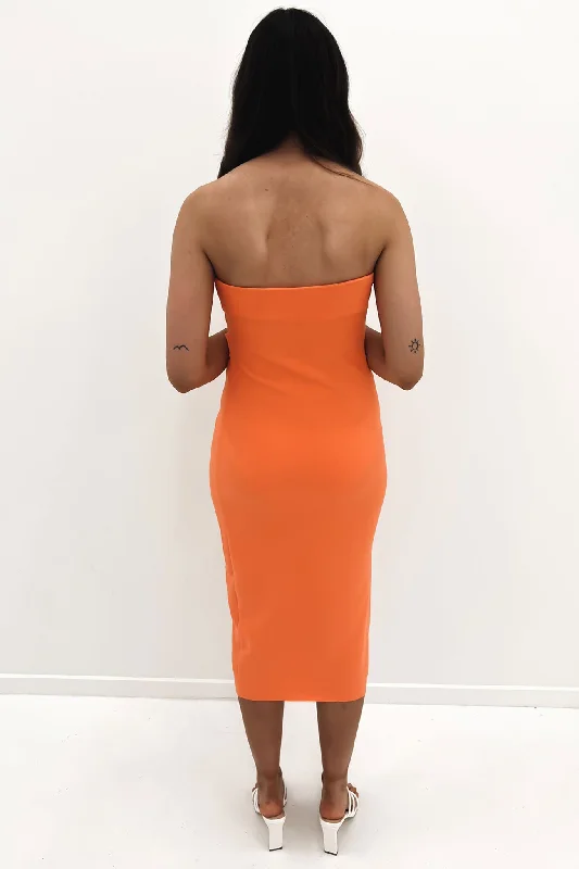 Harlow Midi Dress Orange