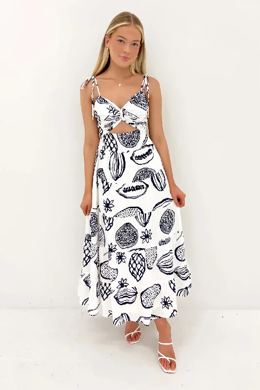 Harper Midi Dress Navy Maui