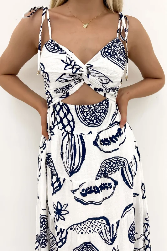 Harper Midi Dress Navy Maui