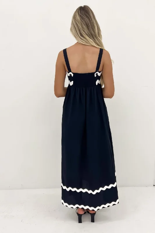 Harvey Midi Dress Black White