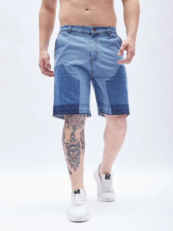 Ice Blue Carpenter Denim Shorts