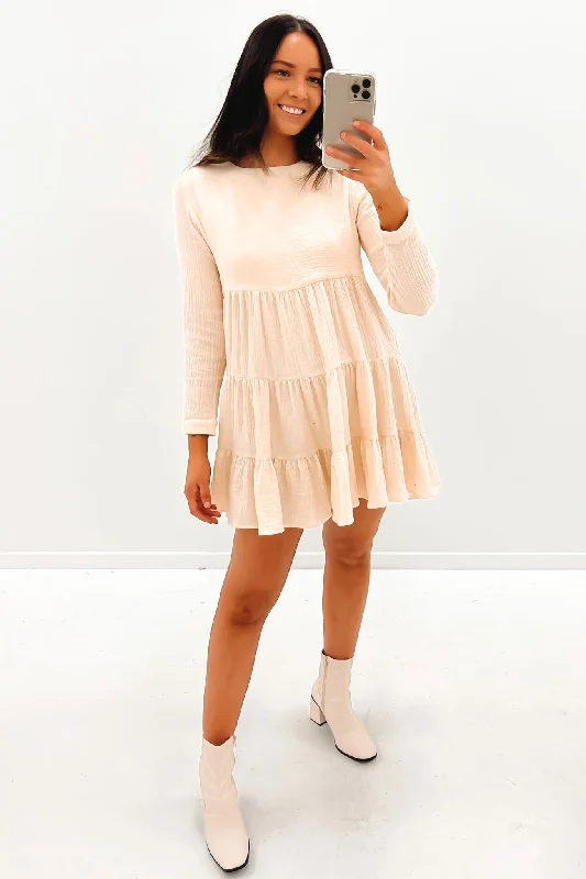 Kelly Mini Dress Beige