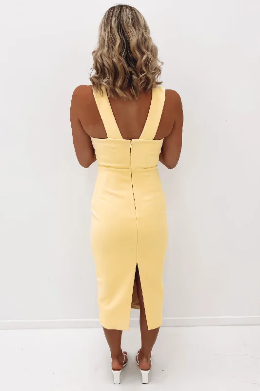 Lights Out Dress Lemon