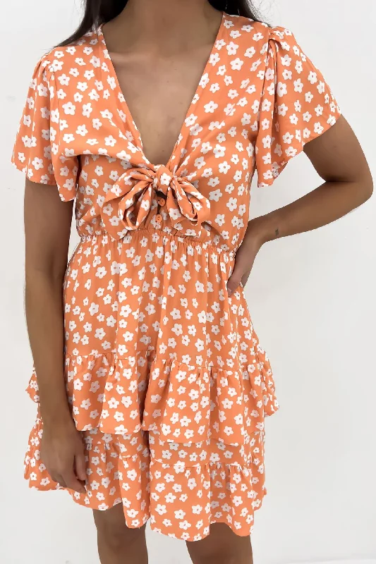 Lottie Mini Dress Orange