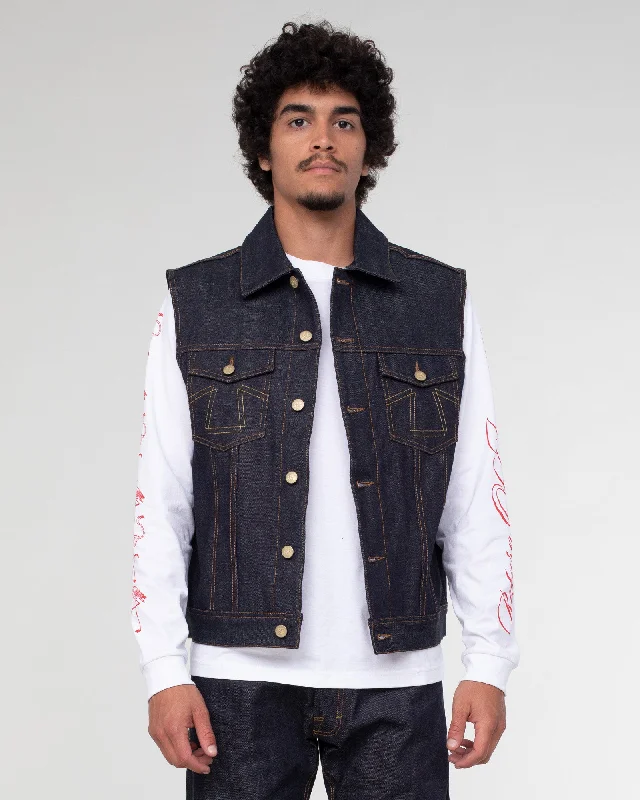 Sleeveless Jacket Denim