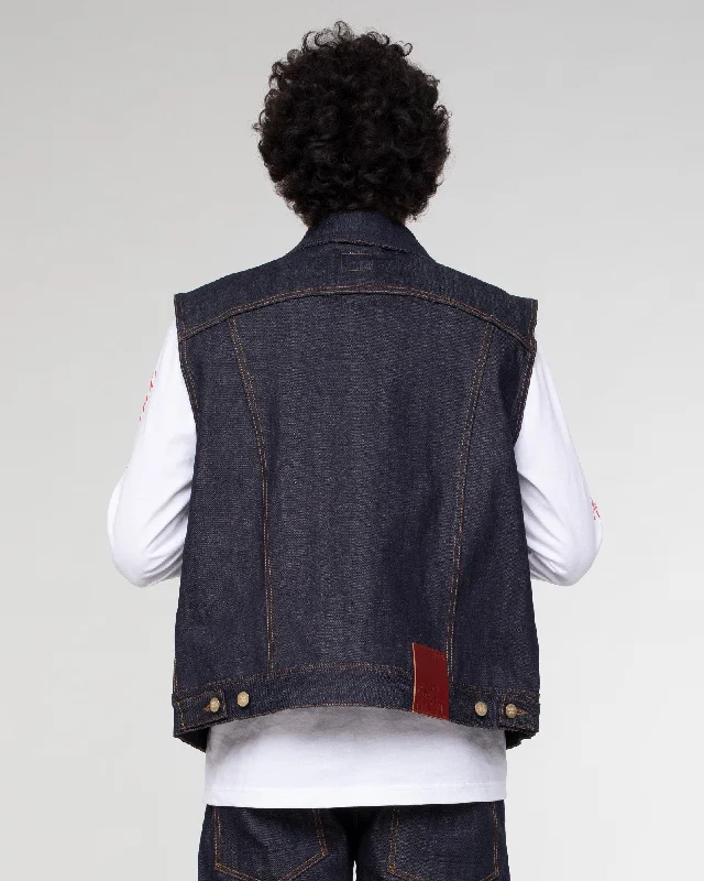 Sleeveless Jacket Denim