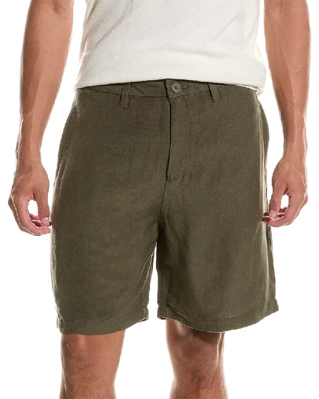 Magaschoni Woven Linen-Blend Short