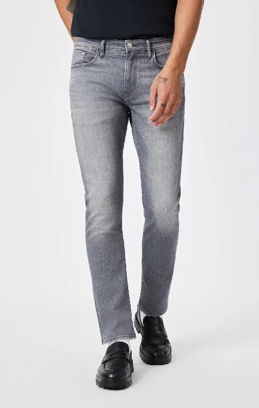 MARCUS SLIM STRAIGHT LEG IN MID GREY FEATHER BLUE