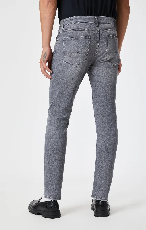 MARCUS SLIM STRAIGHT LEG IN MID GREY FEATHER BLUE