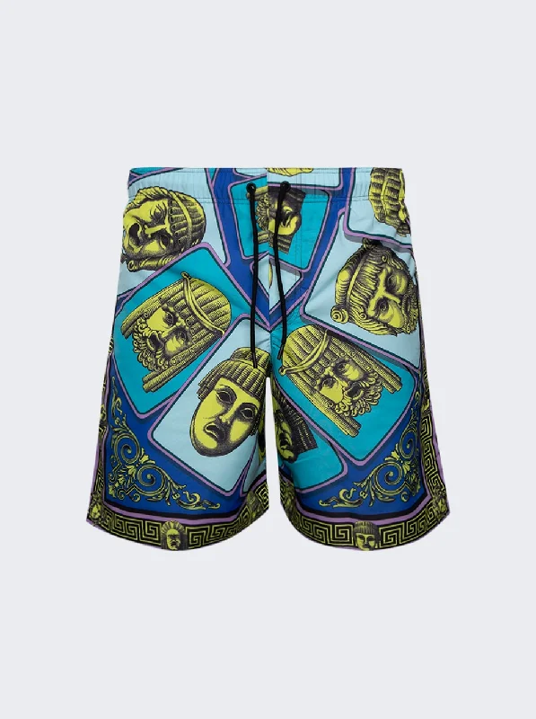 Mask Print Swim Shorts