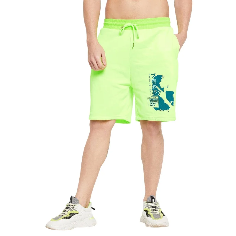 Neon Relaxed Fit Graphic Shorts