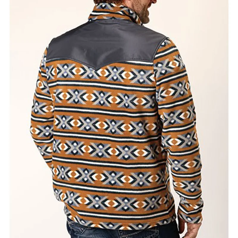 Roper Men's Orange Aztec Pullover