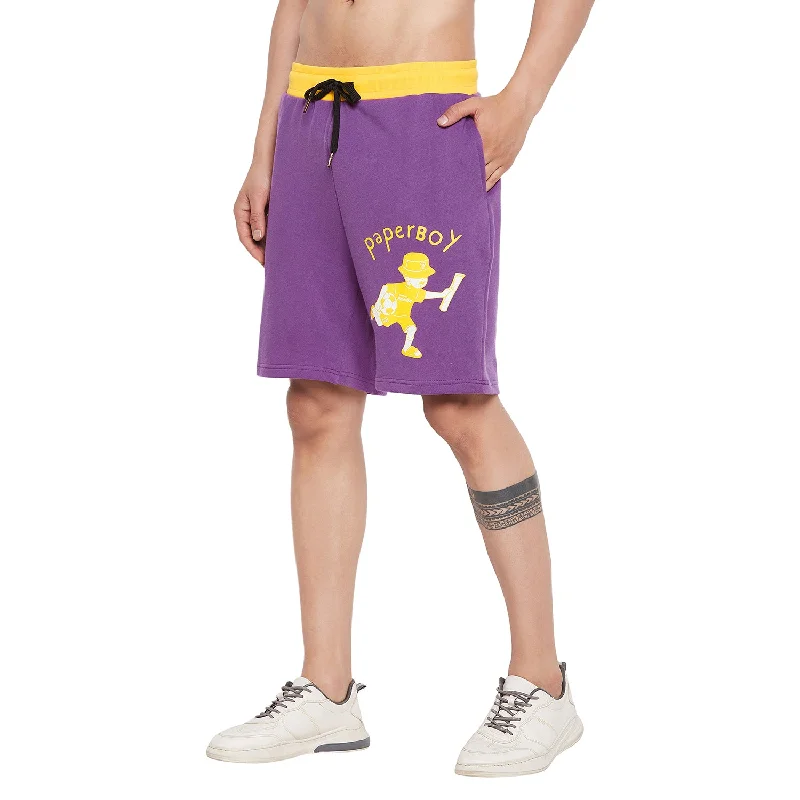 Paperboy Graphic Oversized Shorts