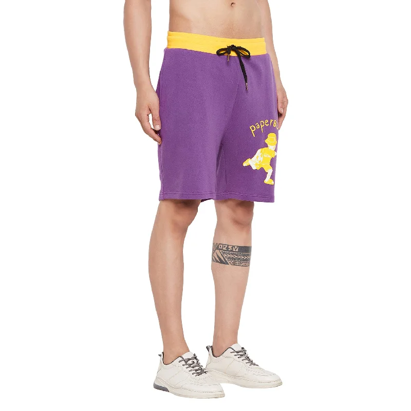 Paperboy Graphic Oversized Shorts