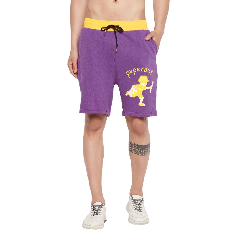 Paperboy Graphic Oversized Shorts