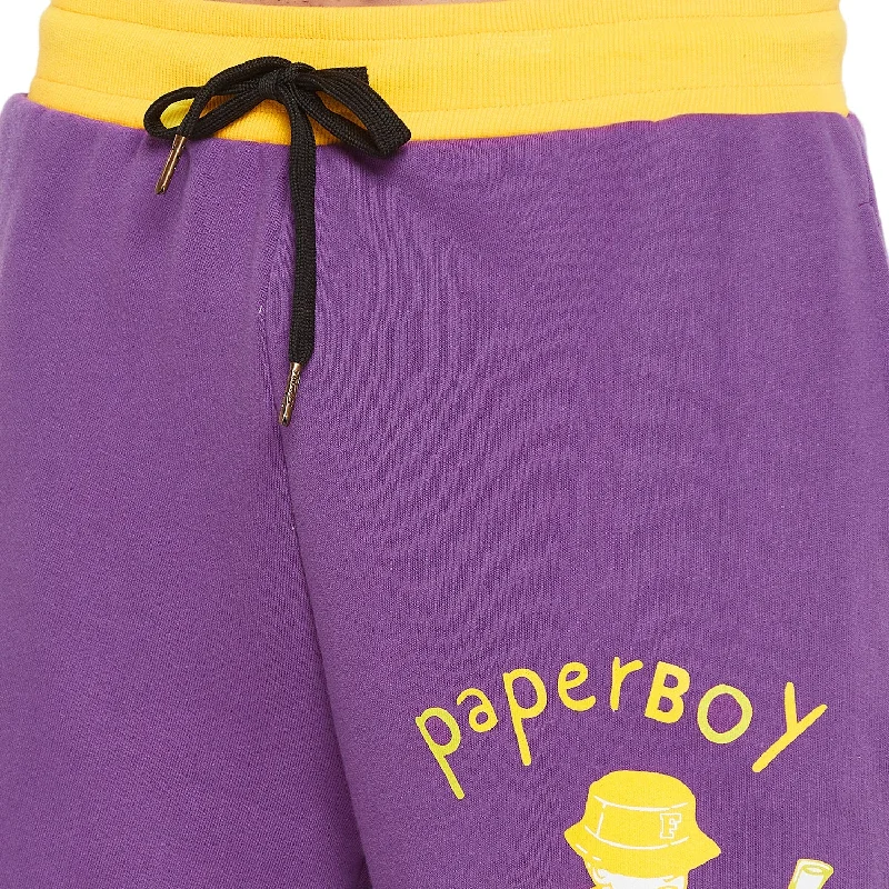 Paperboy Graphic Oversized Shorts